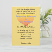 Faire-part de mariage Sunset Heart Mellow Yellow B (Debout devant)