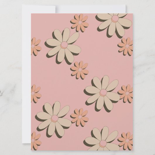 Faire-part de mariage Super orange rétro (Dos)