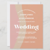 Faire-part de mariage Super orange rétro (Devant)