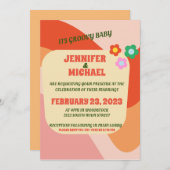 Faire-part de mariage Super rétro vintage (Devant / Derrière)