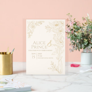 Faire-part de mariage sur invitation claire modifi