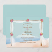 Faire-part de mariage sur la plage (Devant / Derrière)