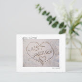 Faire-part de mariage sur la plage (Debout devant)