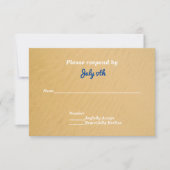 Faire-part de mariage sur la plage 'Noms dans le s (Devant)