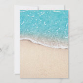 Faire-part de mariage sur la plage Océan Bleu (Dos)