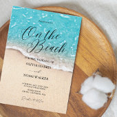 Faire-part de mariage sur la plage Océan Bleu