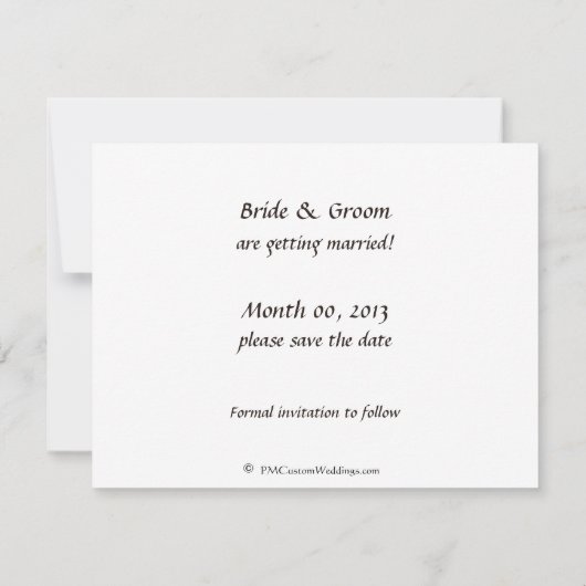 Faire-part de mariage sur la plage pour annoncer l (Dos)