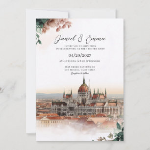 Faire-part de mariage sur la skyline de Budapest H