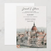 Faire-part de mariage sur la skyline de Budapest H (Devant / Derrière)