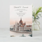 Faire-part de mariage sur la skyline de Budapest H (Debout devant)