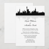Faire-part de mariage sur la skyline de New York, (Devant / Derrière)