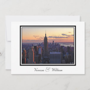 Faire-part de mariage sur la skyline de NYC juste