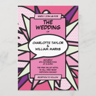 Faire-part de mariage sur le thème de la bande des