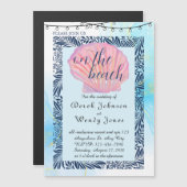 Faire-Part de Mariage sur le Thème de la Plage (Devant / Derrière)