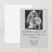 Faire-part de mariage sur le thème du chat, le plu (Devant / Derrière)