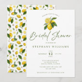Faire-part de mariage sur le thème du citron médit (Devant / Derrière)