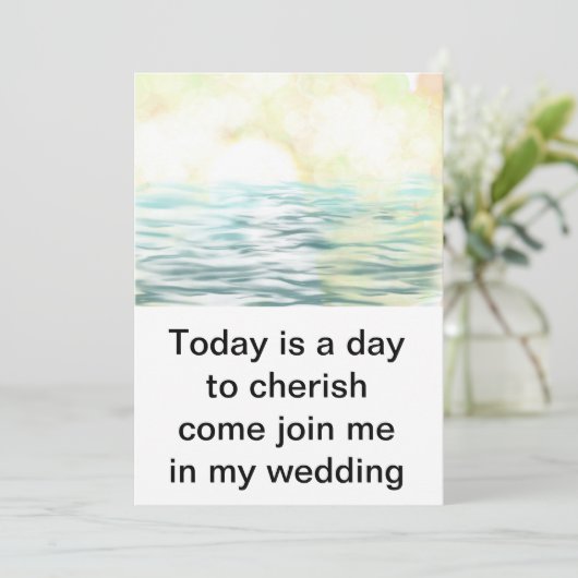 Faire-part de mariage sur le thème du lac (Debout devant)