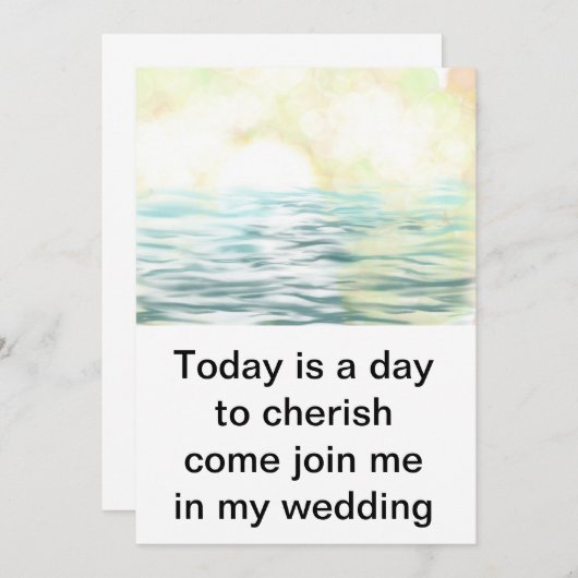 Faire-part de mariage sur le thème du lac (Devant / Derrière)