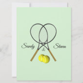 Faire-part de mariage sur le thème du tennis (Dos)