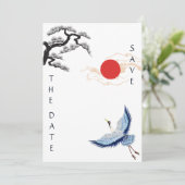 Faire-part de mariage sur le thème japonais (Debout devant)