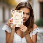 Faire-part de mariage sur le thème Rétro Groovy de