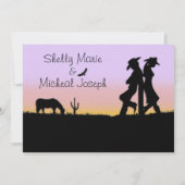 Faire-part de mariage sur le thème Western (Dos)