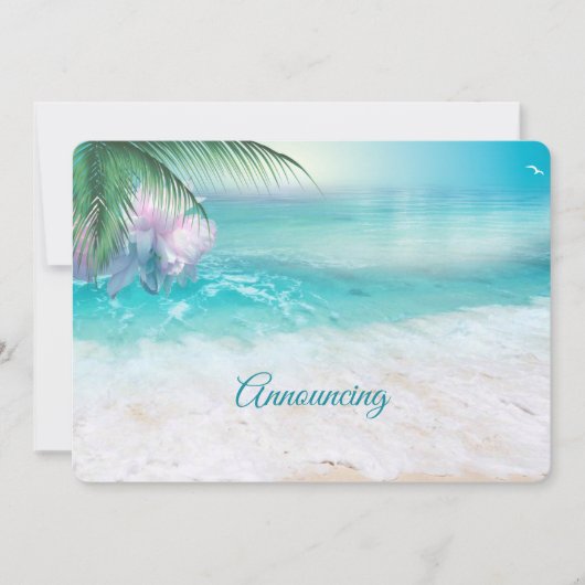 Faire-part de mariage sur les eaux étincelantes de (Devant)