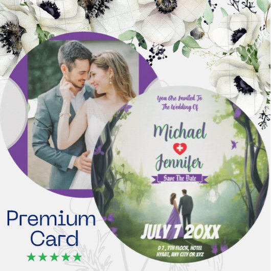 Faire-Part de Mariage sur Mesure avec Photo de la 