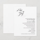 Faire-part de mariage sur mesure élégant (Devant / Derrière)