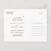 Faire-part de mariage sur papier kraft faux pour s (Dos)