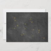 Faire-part de mariage sur tableau noir avec fleurs (Dos)