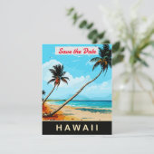 Faire-part de mariage sur une plage tropicale d'Ha (Debout devant)