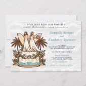 Faire-part de mariage surf Brides (Devant)