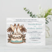 Faire-part de mariage surf Brides (Debout devant)