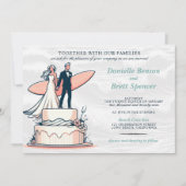 Faire-part de mariage surf Couple (Devant)