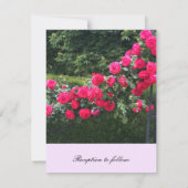 Faire-part de mariage Swag of Red Roses (Dos)