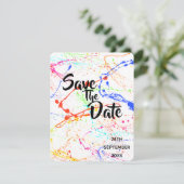 Faire-Part de Mariage Tacheté à Sauvegarder (Debout devant)