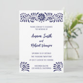 Faire-part de mariage Talavera mexicaine (Debout devant)