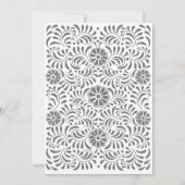 Faire-part de mariage Talavera Mexicaine Gris (Dos)