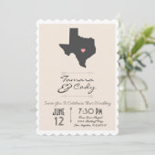 Faire-part de mariage Tan Beige Texas (Debout devant)