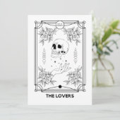 Faire-part de mariage Tarot des Amoureux (Debout devant)