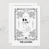 Faire-part de mariage Tarot des Amoureux (Devant / Derrière)
