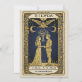 Faire-part de mariage Tarot Mystique – 'Le La pers (Devant)