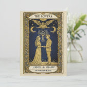 Faire-part de mariage Tarot Mystique – 'Le La pers (Debout devant)