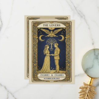 Faire-part de mariage Tarot Mystique – 'Le La pers