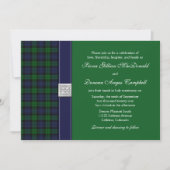 Faire-part de mariage Tartan Black Watch (Devant)