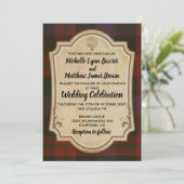 Faire-part de mariage Tartan Brown (Debout devant)