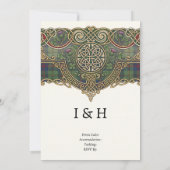 Faire-part de mariage tartan celtique (Dos)
