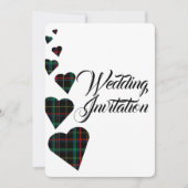 Faire-part de mariage Tartan vert (Devant)