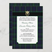 Faire-part de mariage tatan classique Black Watch (Devant / Derrière)